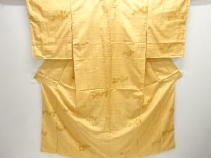 未使用品　蔦の葉模様織り出し手織り紬着物